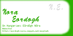 nora eordogh business card